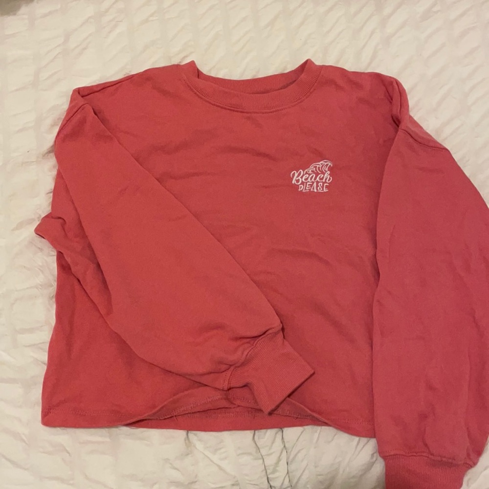 Hippie rose cropped sweater